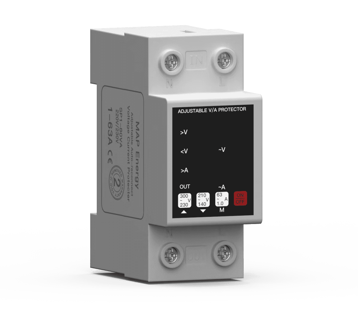 محافظ ولتاژ جریان دیجیتال مدلPCV63A-220V