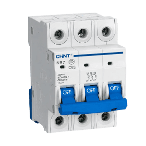 کلید مینیاتوری سه فاز 50آمپر NB7-3P C50 تیپ C