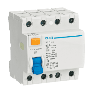 کلیدمحافظ جان ساده 4 پل 40 آمپر مدل NL1-63-4P-40A برند CHINT