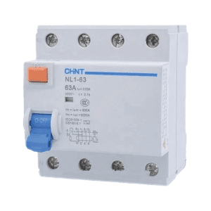 کلیدمحافظ جان ساده 4 پل 25 آمپر مدل NL1-63-4P-25A برند CHINT